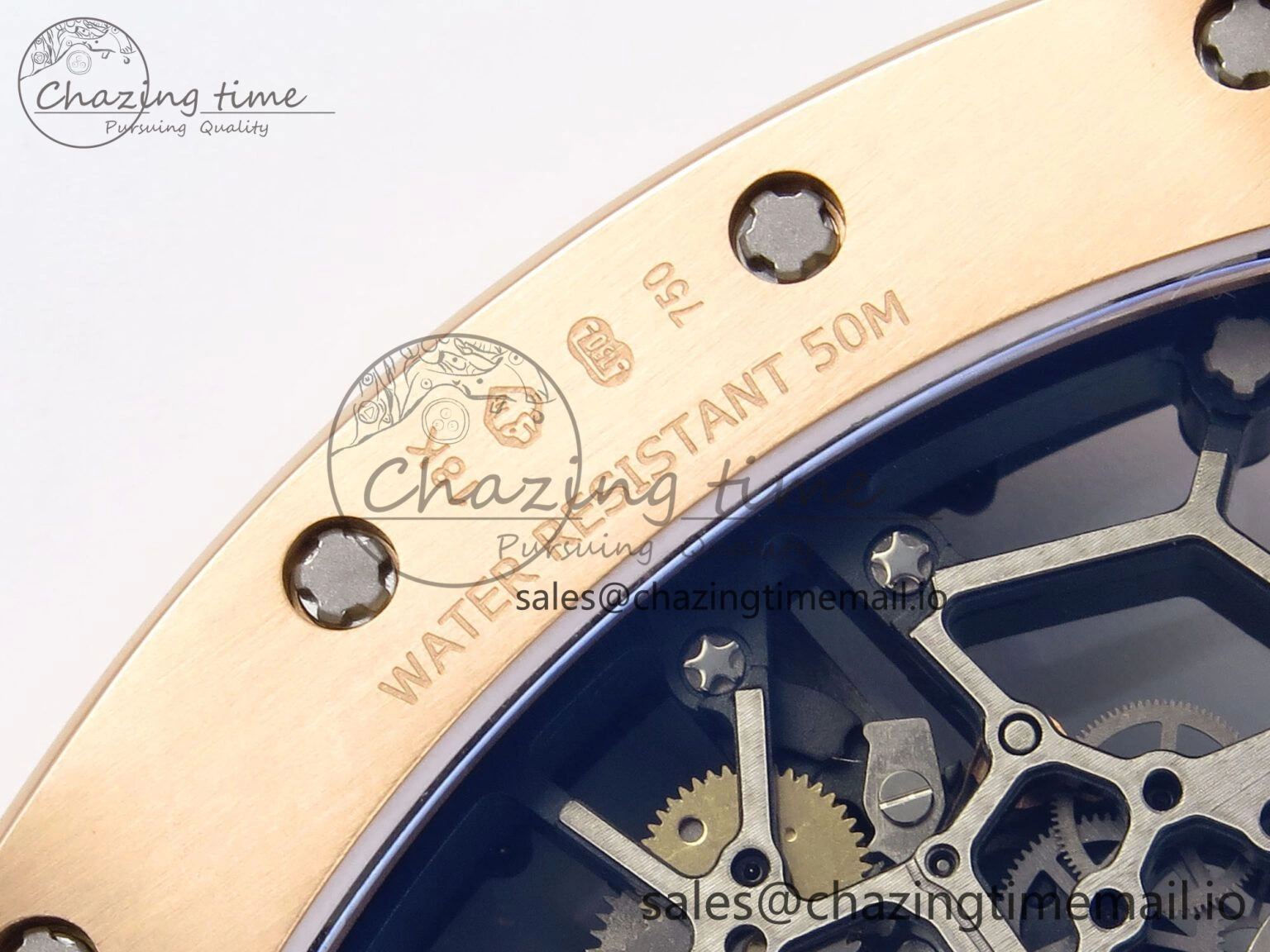 Sleek RM035-02 RG KVF 1:1 Best Edition Skeleton Dial on Red Rubber Strap Clone RMUL 9184