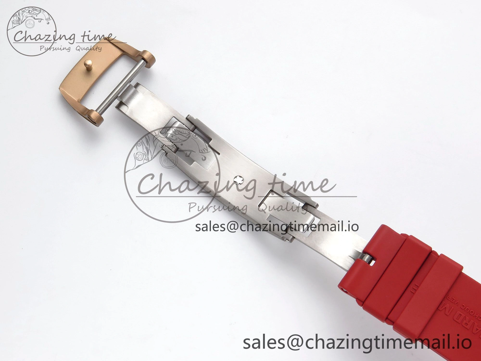 Sleek RM035-02 RG KVF 1:1 Best Edition Skeleton Dial on Red Rubber Strap Clone RMUL 9184