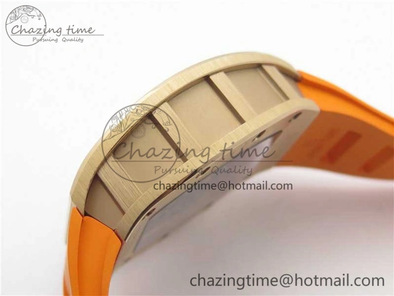 RM035-02 RG KVF Best Edition Skeleton Dial Black on Orange Rubber Strap MIYOTA SmartChoice 9453