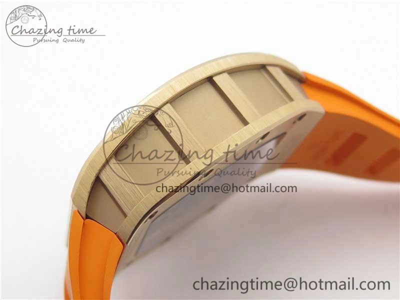 RM035-02 RG KVF Best Edition Skeleton Dial Black on Orange Rubber Strap MIYOTA SmartChoice 9453