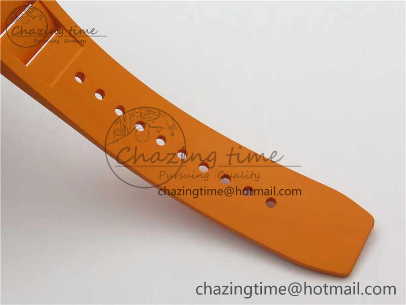 RM035-02 RG KVF Best Edition Skeleton Dial Black on Orange Rubber Strap MIYOTA SmartChoice 9453