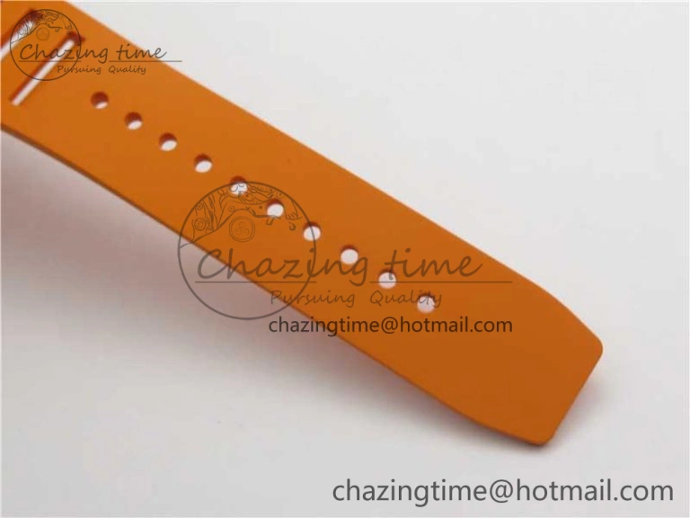 RM035-02 RG KVF Best Edition Skeleton Dial Black on Orange Rubber Strap MIYOTA SmartChoice 9453