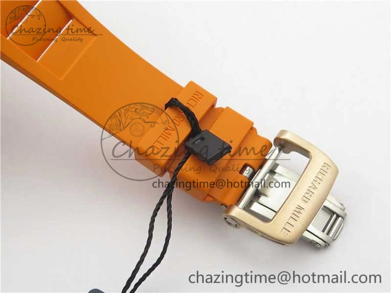 RM035-02 RG KVF Best Edition Skeleton Dial Black on Orange Rubber Strap MIYOTA SmartChoice 9453