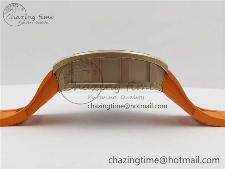 RM035-02 RG KVF Best Edition Skeleton Dial Black on Orange Rubber Strap MIYOTA SmartChoice 9453