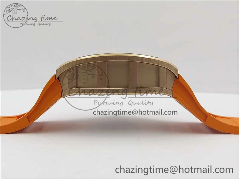 RM035-02 RG KVF Best Edition Skeleton Dial Black on Orange Rubber Strap MIYOTA SmartChoice 9453