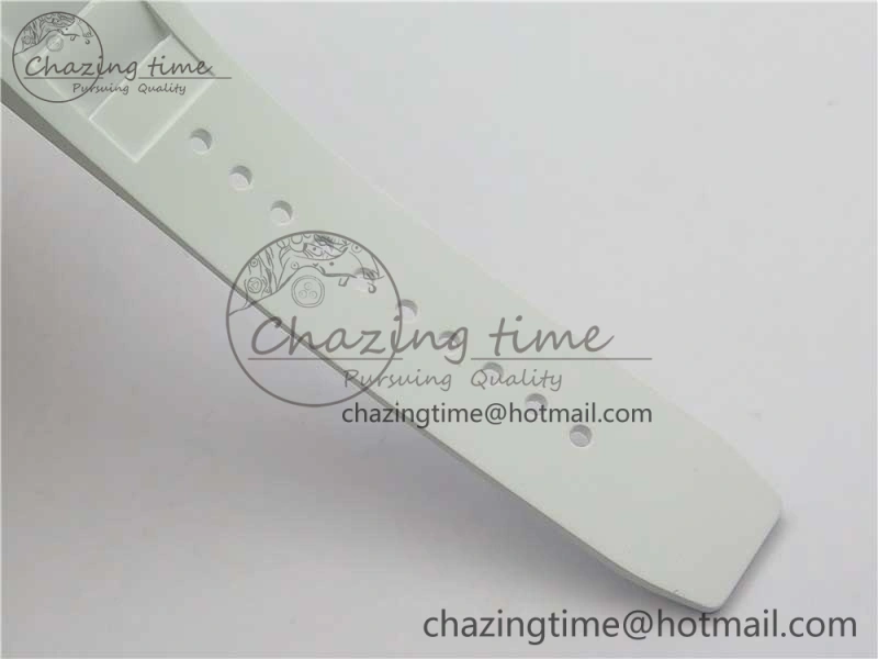 Lightweight RM035-02 RG KVF Best Edition Skeleton Dial Black on White Rubber Strap MIYOTA 9454
