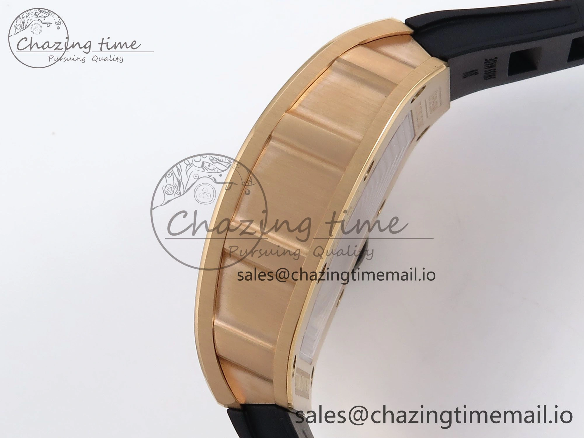 EasyCare RM035-02 RG SONIC Best Edition Skeleton Dial on Black Rubber Strap Clone RMUL 9260