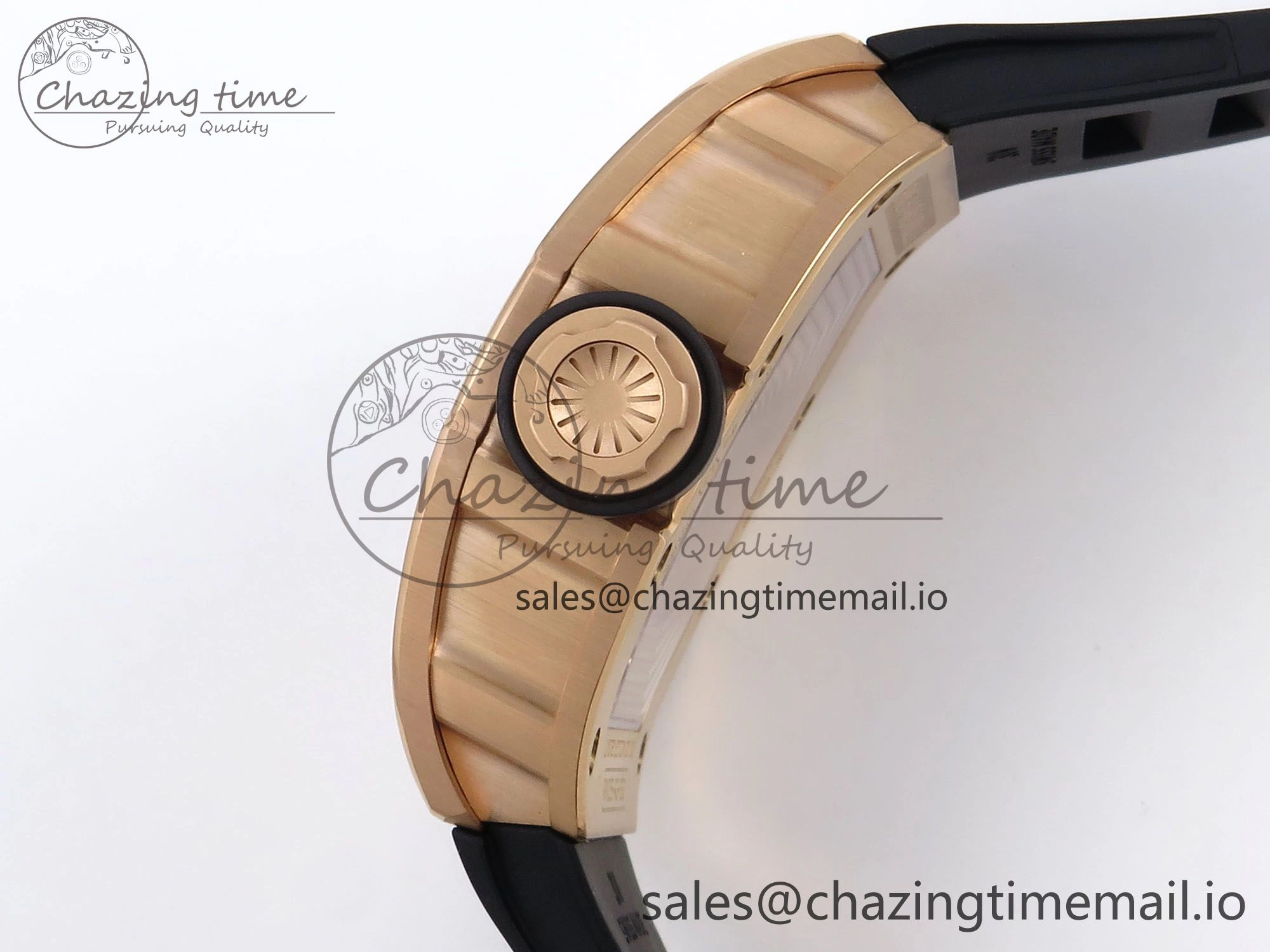 EasyCare RM035-02 RG SONIC Best Edition Skeleton Dial on Black Rubber Strap Clone RMUL 9260