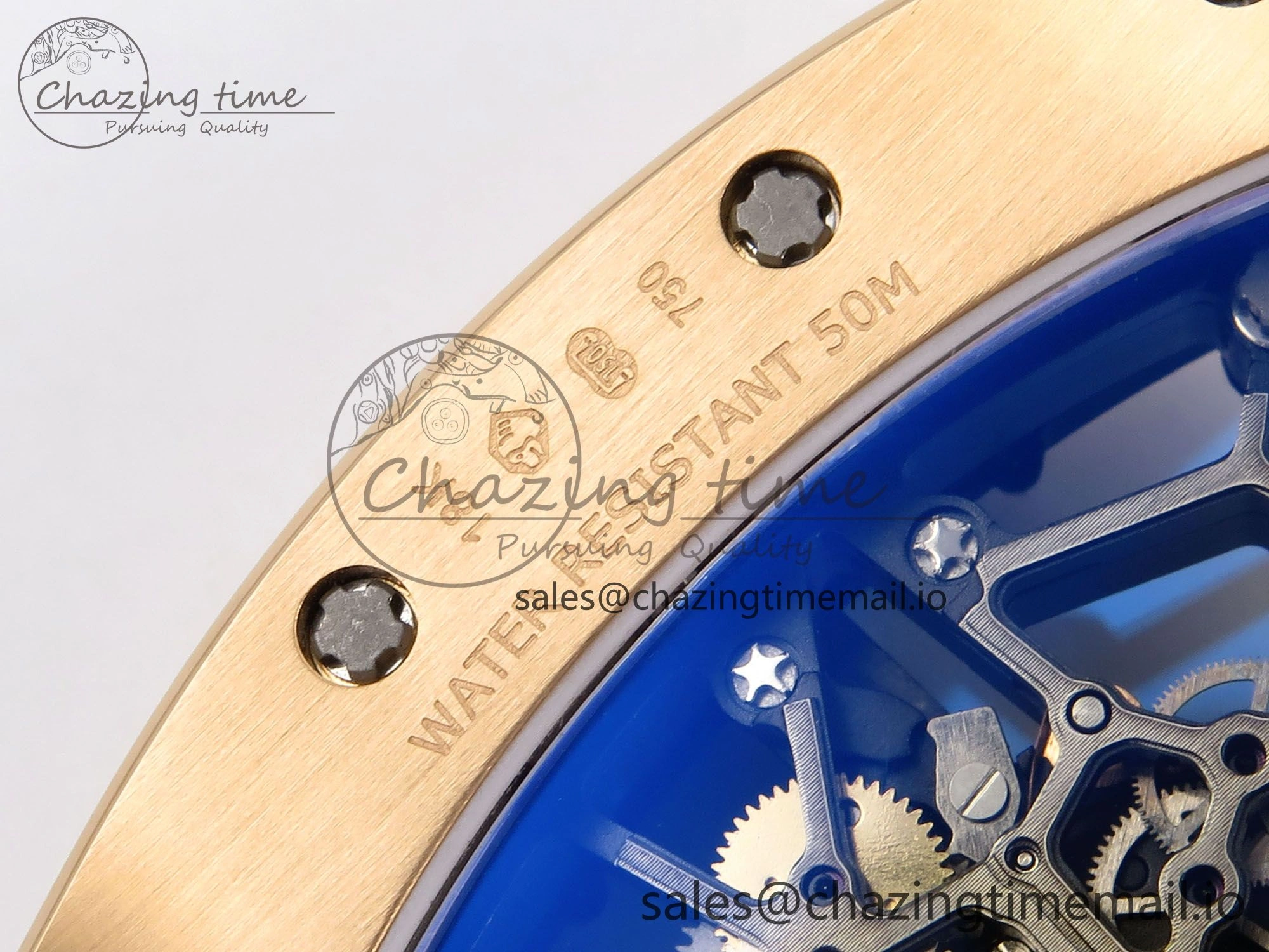 EasyCare RM035-02 RG SONIC Best Edition Skeleton Dial on Black Rubber Strap Clone RMUL 9260
