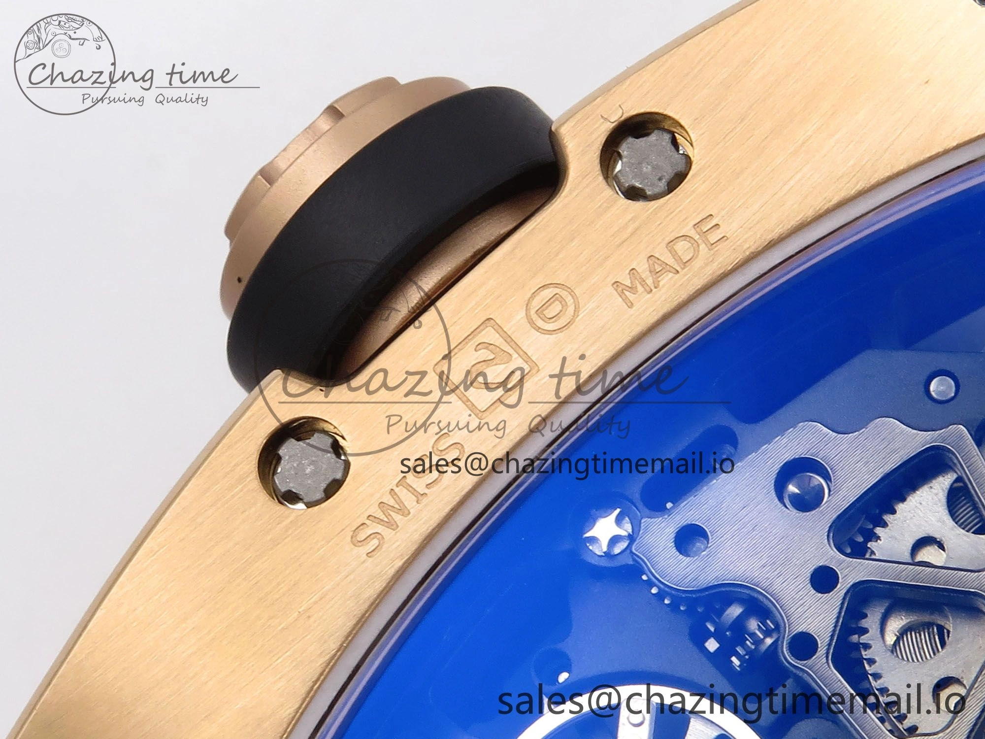 EasyCare RM035-02 RG SONIC Best Edition Skeleton Dial on Black Rubber Strap Clone RMUL 9260