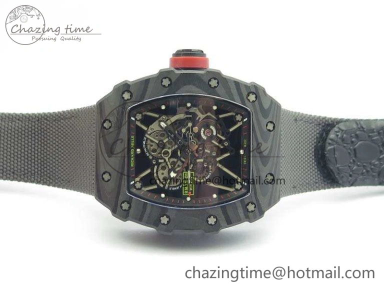 RM035-02 Rafael Nadal FC Caseback KVF Best Edition Skeleton Dial Red On Nylon Strap MIYOTA8215 V ModernLook 9523