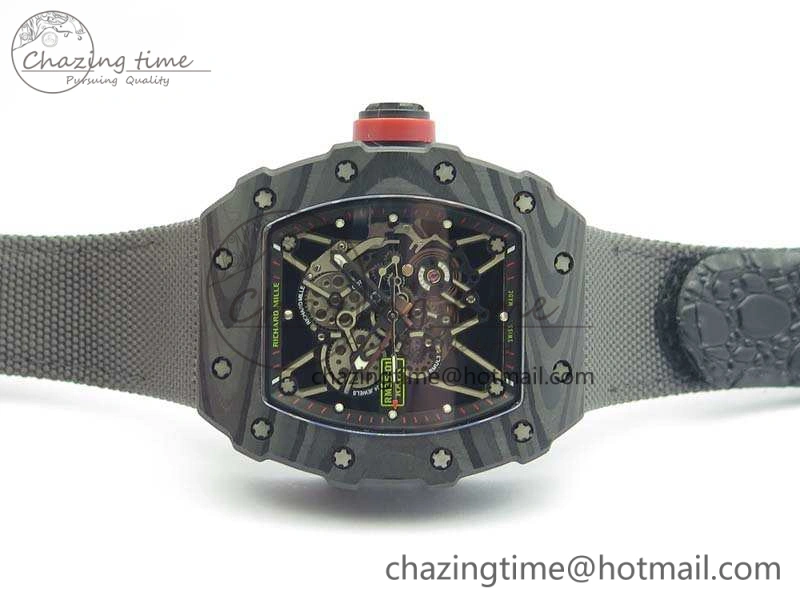 RM035-02 Rafael Nadal FC Caseback KVF Best Edition Skeleton Dial Red On Nylon Strap MIYOTA8215 V ModernLook 9523