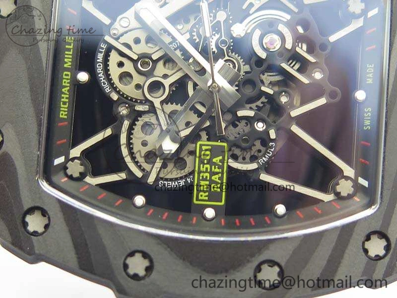 RM035-02 Rafael Nadal FC Caseback KVF Best Edition Skeleton Dial Red On Nylon Strap MIYOTA8215 V ModernLook 9523