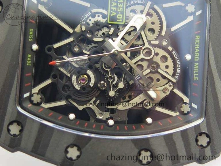 RM035-02 Rafael Nadal FC Caseback KVF Best Edition Skeleton Dial Red On Nylon Strap MIYOTA8215 V ModernLook 9523