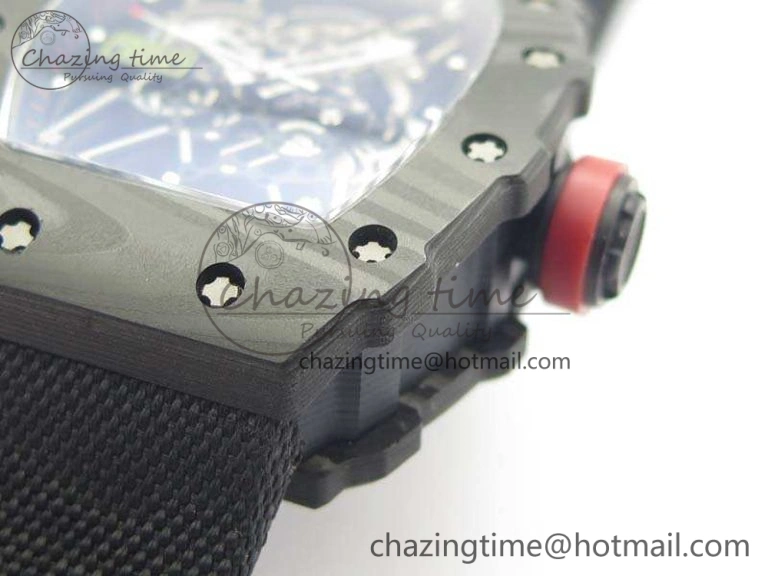 RM035-02 Rafael Nadal FC Caseback KVF Best Edition Skeleton Dial Red On Nylon Strap MIYOTA8215 V ModernLook 9523