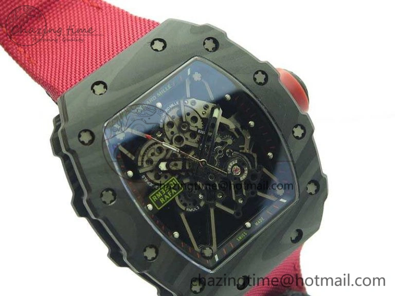 FashionForward RM035-02 Rafael Nadal FC Caseback KVF Best Edition Skeleton Dial Red On Red Nylon Strap MIYOTA8215 V 9517