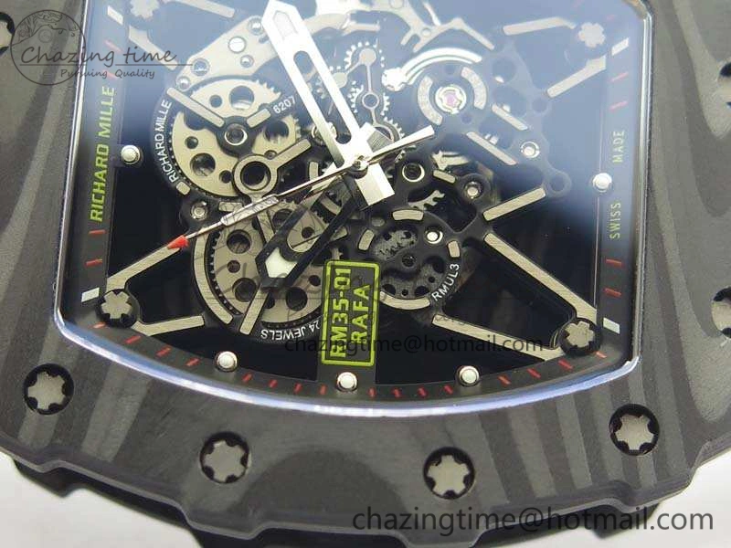 FashionForward RM035-02 Rafael Nadal FC Caseback KVF Best Edition Skeleton Dial Red On Red Nylon Strap MIYOTA8215 V 9517