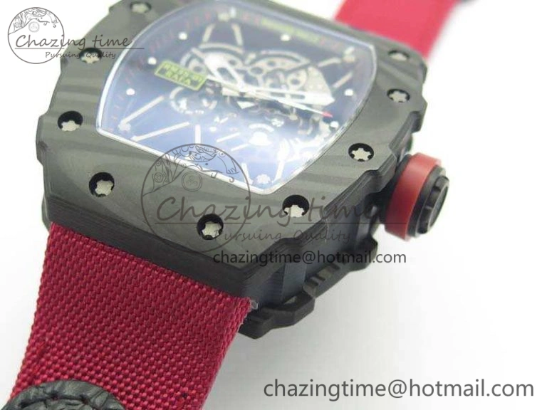 FashionForward RM035-02 Rafael Nadal FC Caseback KVF Best Edition Skeleton Dial Red On Red Nylon Strap MIYOTA8215 V 9517