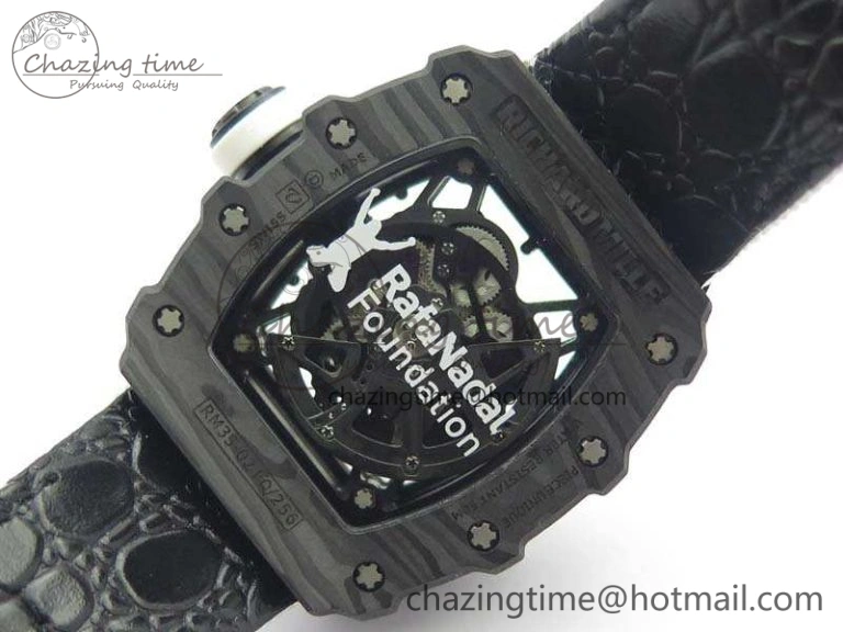 RM035-02 Rafael Nadal FC Caseback KVF Best Edition Skeleton Dial White On White Nylon Strap MIYOTA8215 V TimelessDesign 9518