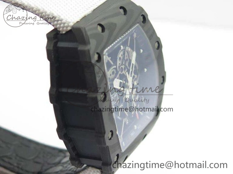 RM035-02 Rafael Nadal FC Caseback KVF Best Edition Skeleton Dial White On White Nylon Strap MIYOTA8215 V TimelessDesign 9518