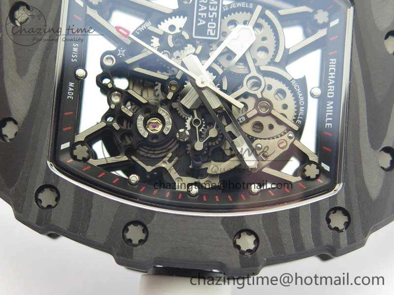 RM035-02 Rafael Nadal FC Caseback KVF Best Edition Skeleton Dial White On White Nylon Strap MIYOTA8215 V TimelessDesign 9518