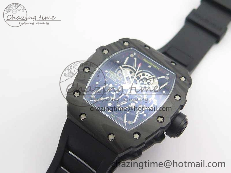 RM035-02 Rafael Nadal FC Ti Case KVF Best Edition Skeleton Dial Black On Rubber Strap MIYOTA8215 V FastDry 9535