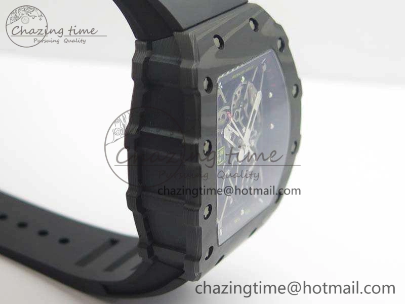 RM035-02 Rafael Nadal FC Ti Case KVF Best Edition Skeleton Dial Black On Rubber Strap MIYOTA8215 V FastDry 9535