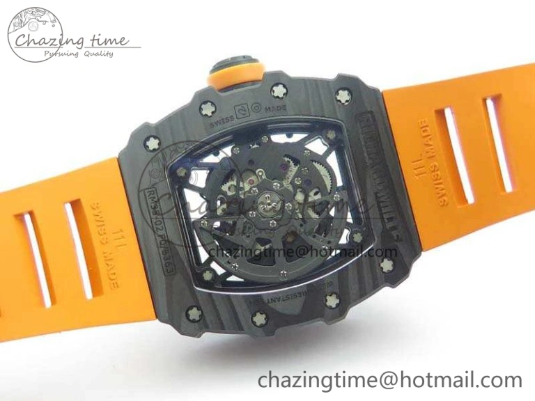 RM035-02 Rafael Nadal FC Ti Case KVF Best Edition Skeleton Dial Orange On Rubber Strap MIYOTA8215 V RelaxedFit 9540
