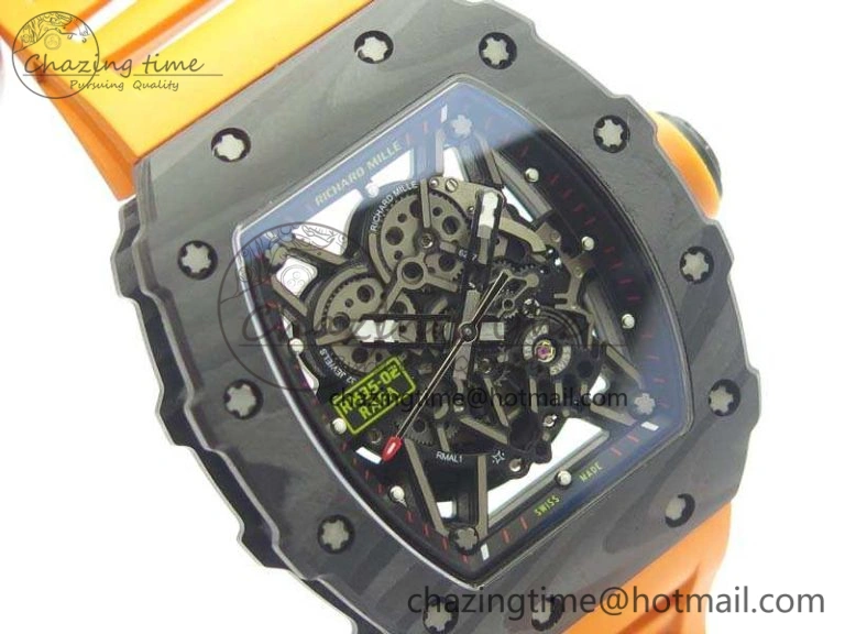 RM035-02 Rafael Nadal FC Ti Case KVF Best Edition Skeleton Dial Orange On Rubber Strap MIYOTA8215 V RelaxedFit 9540