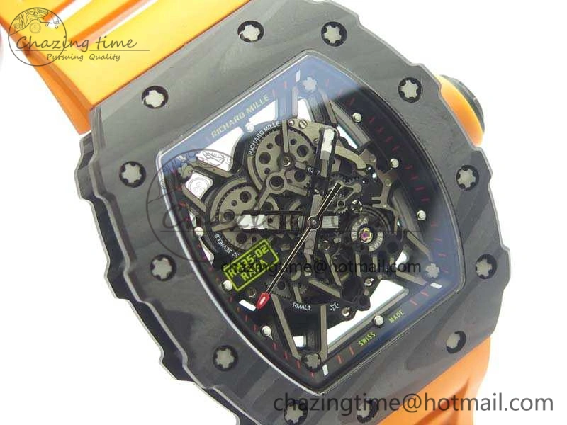RM035-02 Rafael Nadal FC Ti Case KVF Best Edition Skeleton Dial Orange On Rubber Strap MIYOTA8215 V RelaxedFit 9540