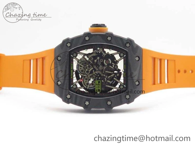 RM035-02 Rafael Nadal FC Ti Case KVF Best Edition Skeleton Dial Orange On Rubber Strap MIYOTA8215 V RelaxedFit 9540