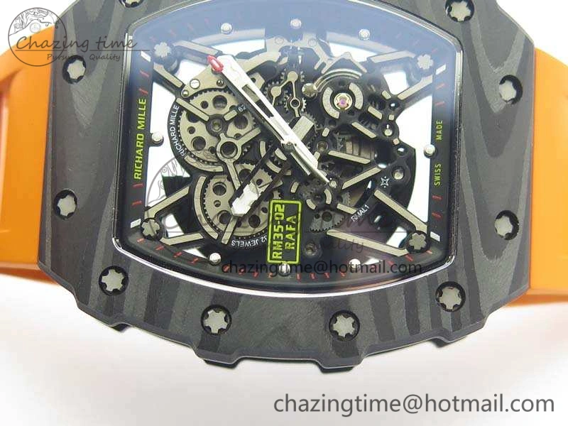 RM035-02 Rafael Nadal FC Ti Case KVF Best Edition Skeleton Dial Orange On Rubber Strap MIYOTA8215 V RelaxedFit 9540