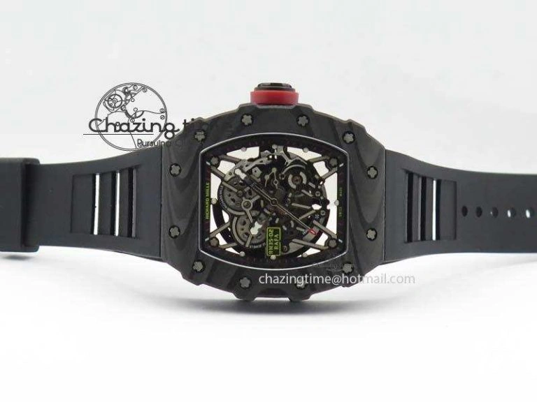Bright RM035-02 Rafael Nadal FC Ti Case KVF Best Edition Skeleton Dial Red On Black Rubber Strap MIYOTA 9559