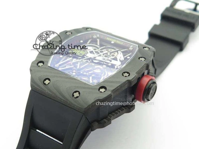 Bright RM035-02 Rafael Nadal FC Ti Case KVF Best Edition Skeleton Dial Red On Black Rubber Strap MIYOTA 9559