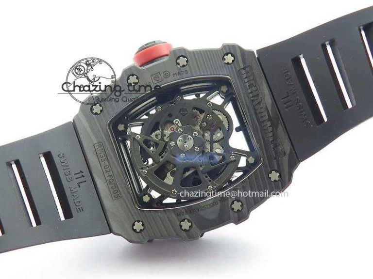 Bright RM035-02 Rafael Nadal FC Ti Case KVF Best Edition Skeleton Dial Red On Black Rubber Strap MIYOTA 9559