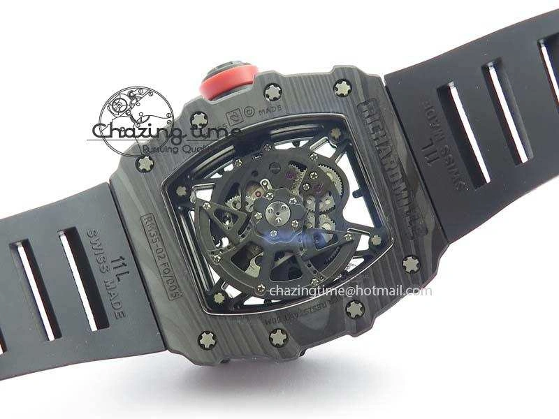 Bright RM035-02 Rafael Nadal FC Ti Case KVF Best Edition Skeleton Dial Red On Black Rubber Strap MIYOTA 9559