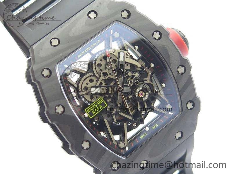 Bold RM035-02 Rafael Nadal FC Ti Case KVF Best Edition Skeleton Dial Red On Rubber Strap MIYOTA8215 V 9538