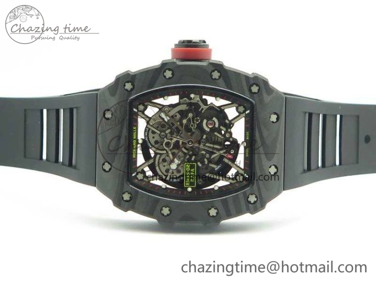Bold RM035-02 Rafael Nadal FC Ti Case KVF Best Edition Skeleton Dial Red On Rubber Strap MIYOTA8215 V 9538