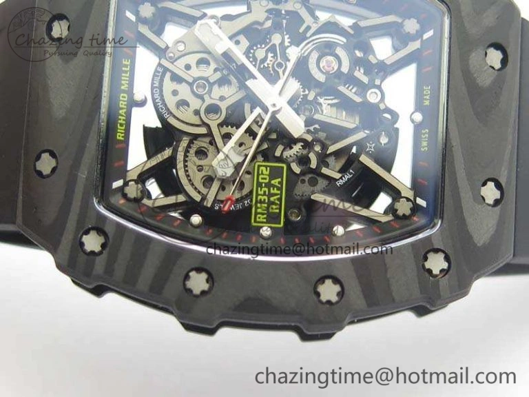 Bold RM035-02 Rafael Nadal FC Ti Case KVF Best Edition Skeleton Dial Red On Rubber Strap MIYOTA8215 V 9538