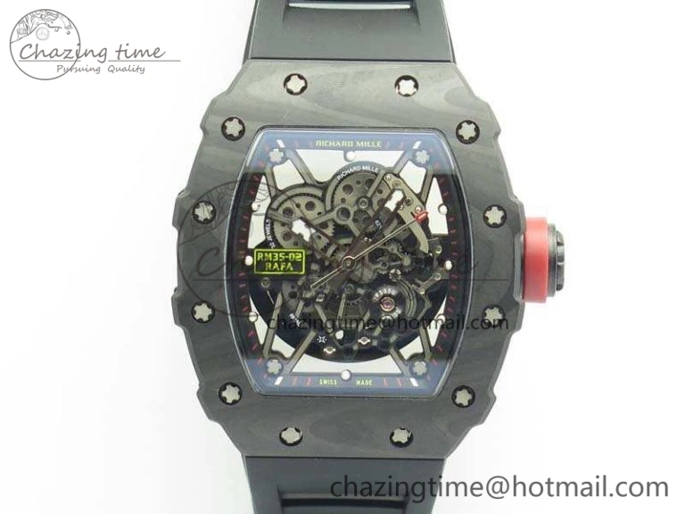 Bold RM035-02 Rafael Nadal FC Ti Case KVF Best Edition Skeleton Dial Red On Rubber Strap MIYOTA8215 V 9538