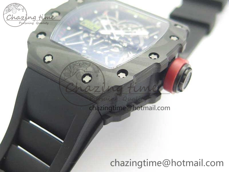 Bold RM035-02 Rafael Nadal FC Ti Case KVF Best Edition Skeleton Dial Red On Rubber Strap MIYOTA8215 V 9538