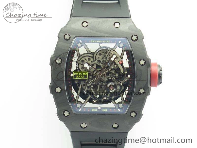 Bold RM035-02 Rafael Nadal FC Ti Case KVF Best Edition Skeleton Dial Red On Rubber Strap MIYOTA8215 V 9538