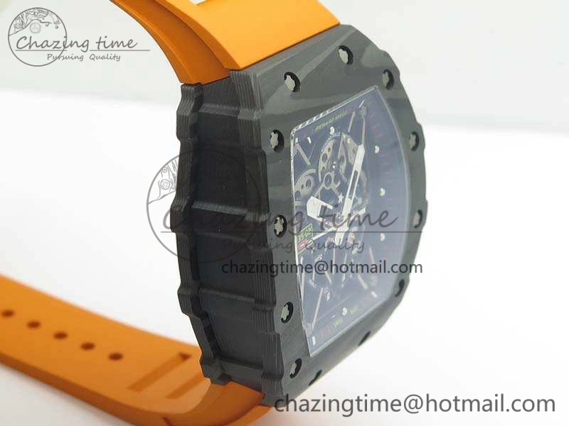 Elegant RM035-02 Rafael Nadal FC Ti Case KVF Best Edition Skeleton Dial Red On Rubber Strap MIYOTA8215 V 9539