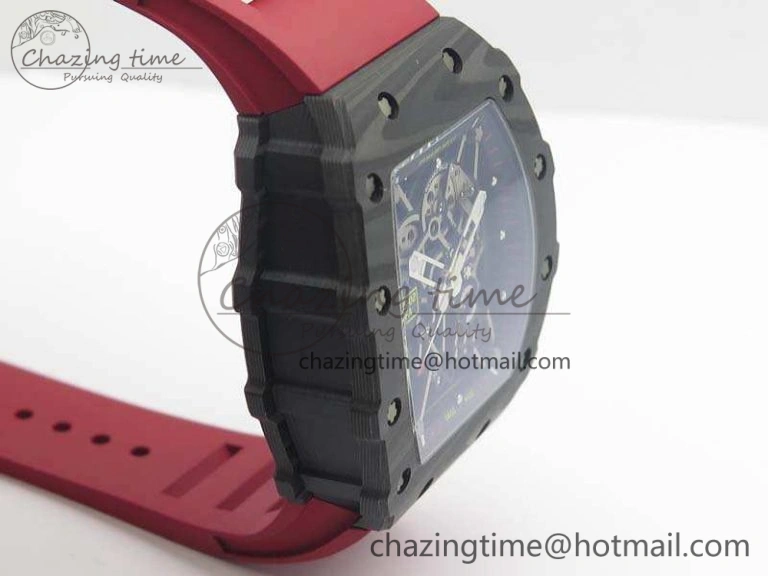RM035-02 Rafael Nadal FC Ti Case KVF Best Edition Skeleton Dial Red On Rubber Strap MIYOTA8215 V Thermal 9536