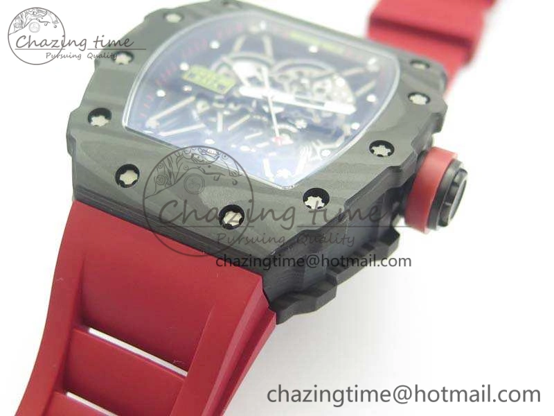 RM035-02 Rafael Nadal FC Ti Case KVF Best Edition Skeleton Dial Red On Rubber Strap MIYOTA8215 V Thermal 9536