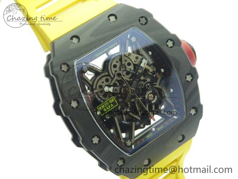 SoftTouch RM035-02 Rafael Nadal FC Ti Case KVF Best Edition Skeleton Dial Red On Rubber Strap MIYOTA8215 V 9534
