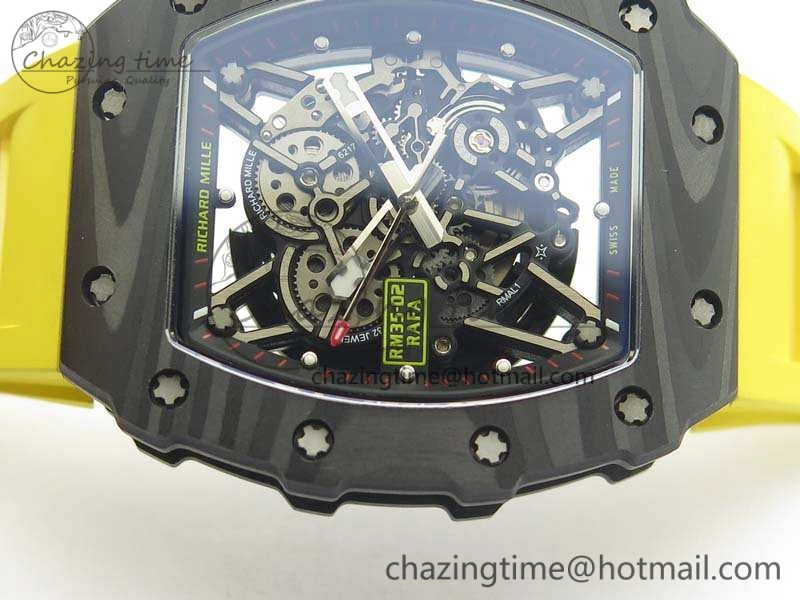 SoftTouch RM035-02 Rafael Nadal FC Ti Case KVF Best Edition Skeleton Dial Red On Rubber Strap MIYOTA8215 V 9534