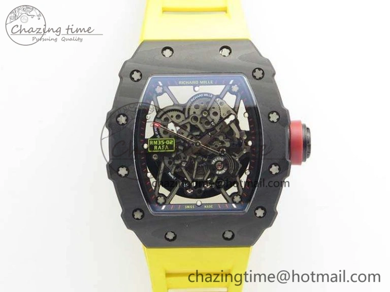 SoftTouch RM035-02 Rafael Nadal FC Ti Case KVF Best Edition Skeleton Dial Red On Rubber Strap MIYOTA8215 V 9534