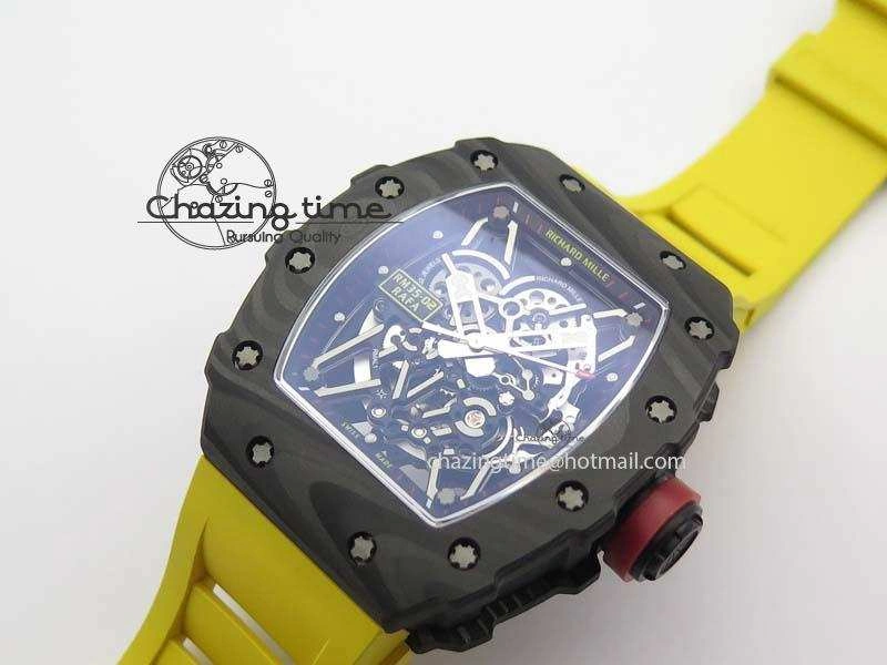 Youthful RM035-02 Rafael Nadal FC Ti Case KVF Best Edition Skeleton Dial Red On Yellow Rubber Strap MIYOTA 9561