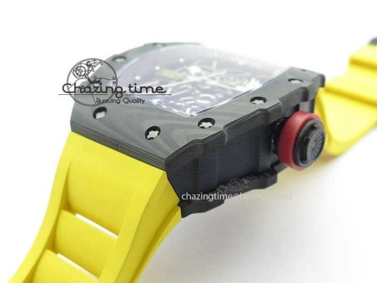 Youthful RM035-02 Rafael Nadal FC Ti Case KVF Best Edition Skeleton Dial Red On Yellow Rubber Strap MIYOTA 9561